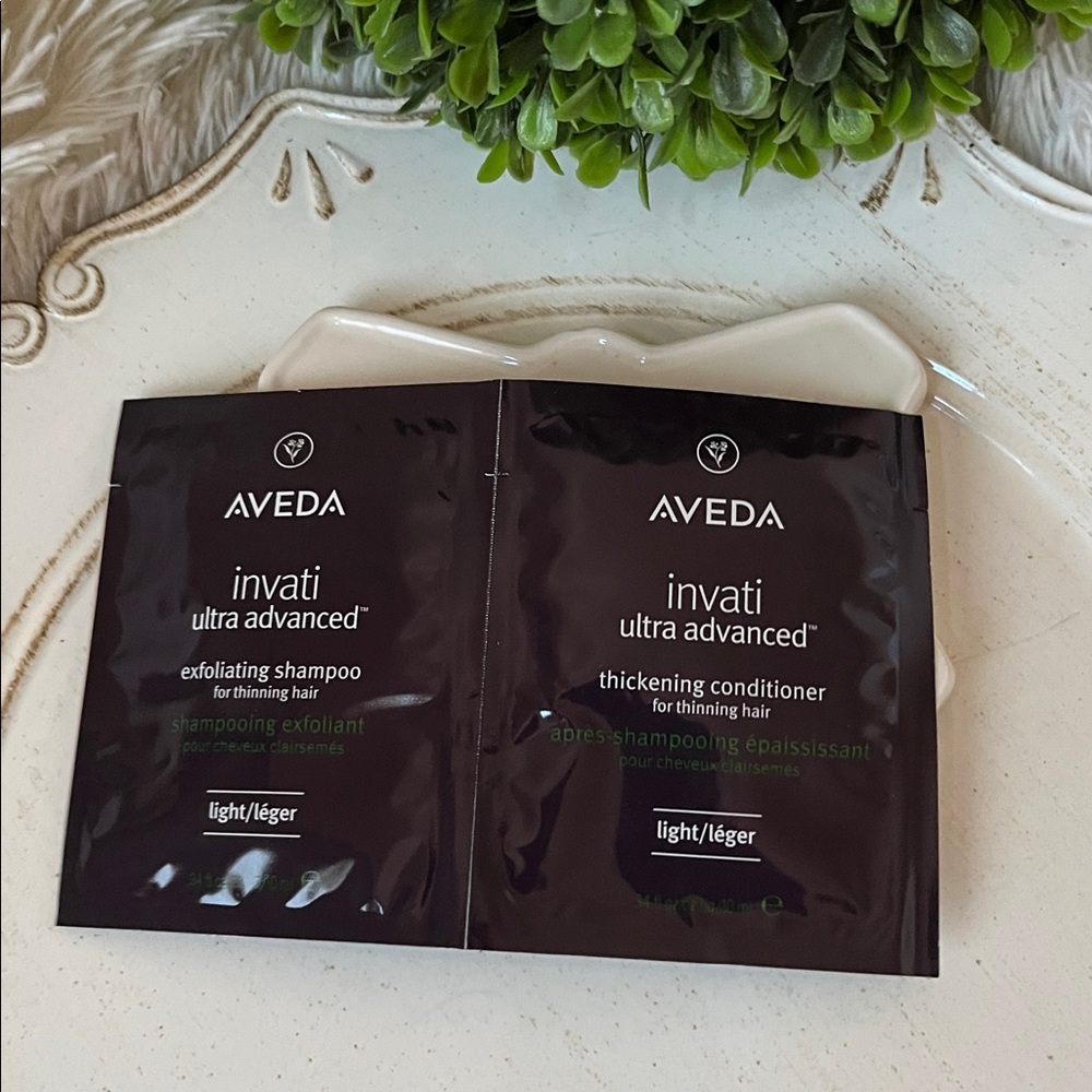 Free with purchase- Aveda shampoo and conditioner sample